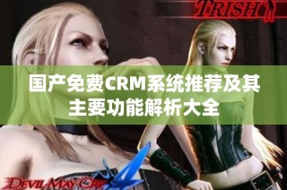 国产免费CRM系统推荐及其主要功能解析大全