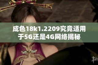 成色18k1.2209究竟适用于5G还是4G网络揭秘