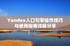 Yandex入口引擎操作技巧与使用指南详解分享