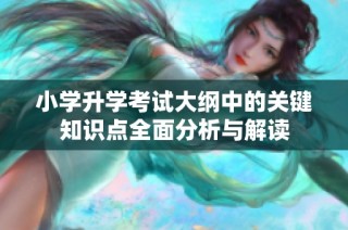 小学升学考试大纲中的关键知识点全面分析与解读
