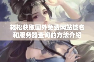 轻松获取国外免费网站域名和服务器查询的方法介绍
