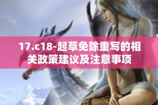 17.c18-起草免除重写的相关政策建议及注意事项