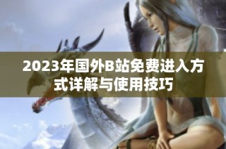 2023年国外B站免费进入方式详解与使用技巧