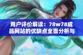 用户评价解读：78w78成品网站的优缺点全面分析与反馈分享