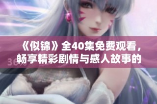 《似锦》全40集免费观看，畅享精彩剧情与感人故事的浪潮