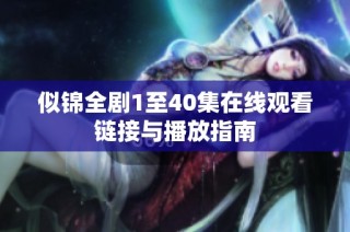 似锦全剧1至40集在线观看链接与播放指南