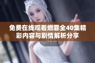 免费在线观看燃罪全40集精彩内容与剧情解析分享