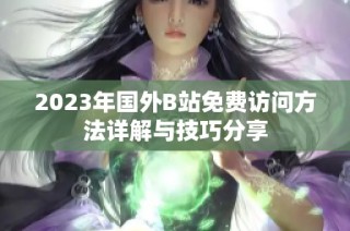 2023年国外B站免费访问方法详解与技巧分享