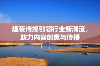 趣夜传媒引领行业新潮流，助力内容创意与传播