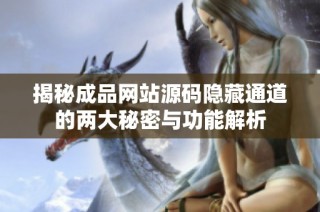 揭秘成品网站源码隐藏通道的两大秘密与功能解析