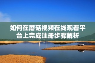 如何在蘑菇视频在线观看平台上完成注册步骤解析