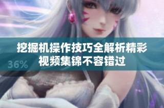挖掘机操作技巧全解析精彩视频集锦不容错过