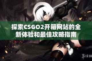探索CSGO2开箱网站的全新体验和最佳攻略指南
