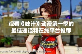 观看《妹汁》动漫第一季的最佳途径和在线平台推荐