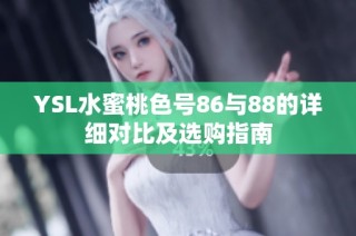 YSL水蜜桃色号86与88的详细对比及选购指南