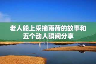 老人船上采摘雨荷的故事和五个动人瞬间分享