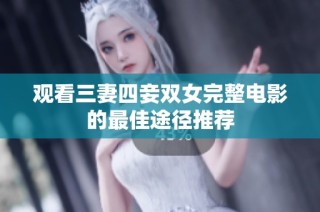 观看三妻四妾双女完整电影的最佳途径推荐