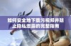 如何安全地下载污视频并防止隐私泄露的完整指南