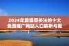 2024年最值得关注的十大免费推广网站入口解析与推荐