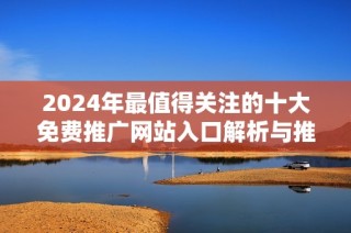 2024年最值得关注的十大免费推广网站入口解析与推荐