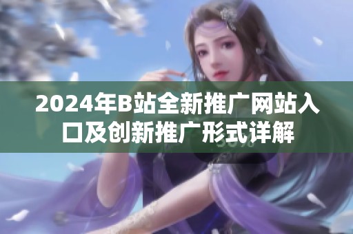 2024年B站全新推广网站入口及创新推广形式详解