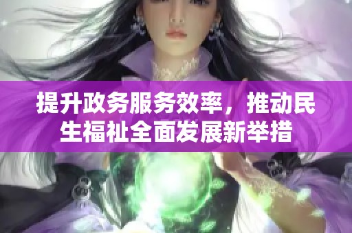 提升政务服务效率，推动民生福祉全面发展新举措
