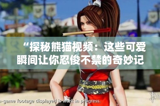 “探秘熊猫视频：这些可爱瞬间让你忍俊不禁的奇妙记录”