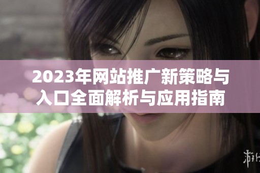 2023年网站推广新策略与入口全面解析与应用指南