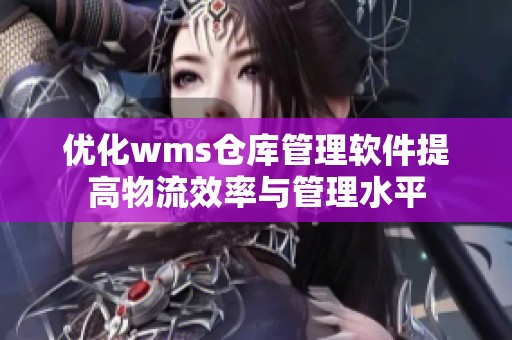 优化wms仓库管理软件提高物流效率与管理水平