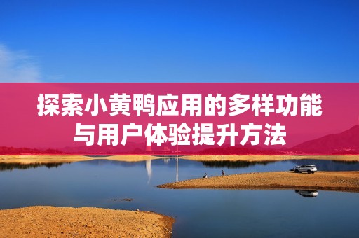 探索小黄鸭应用的多样功能与用户体验提升方法