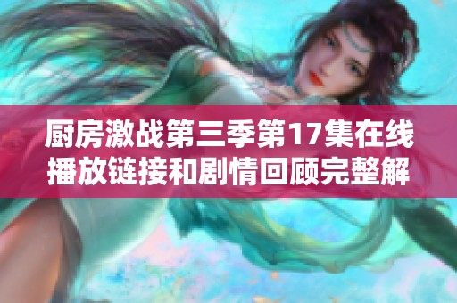 厨房激战第三季第17集在线播放链接和剧情回顾完整解析