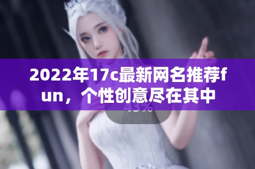 2022年17c最新网名推荐fun，个性创意尽在其中