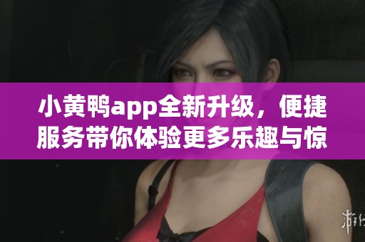 小黄鸭app全新升级，便捷服务带你体验更多乐趣与惊喜