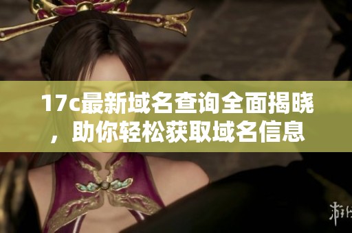 17c最新域名查询全面揭晓，助你轻松获取域名信息