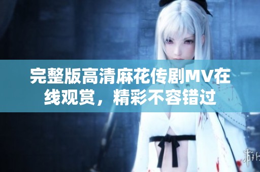 完整版高清麻花传剧MV在线观赏，精彩不容错过
