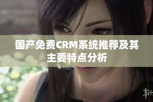 国产免费CRM系统推荐及其主要特点分析