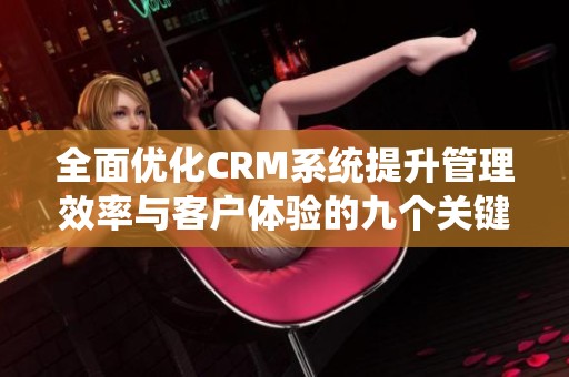 全面优化CRM系统提升管理效率与客户体验的九个关键策略