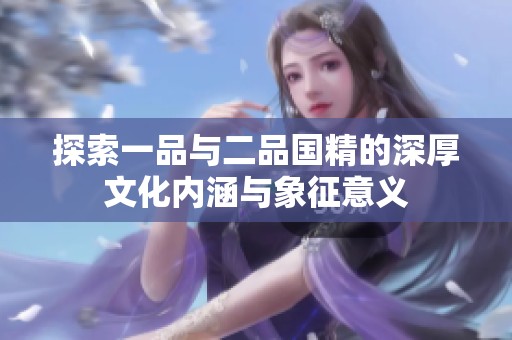 探索一品与二品国精的深厚文化内涵与象征意义