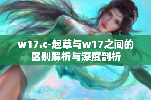 w17.c-起草与w17之间的区别解析与深度剖析