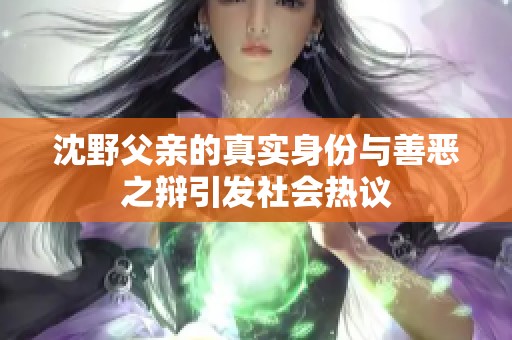 沈野父亲的真实身份与善恶之辩引发社会热议