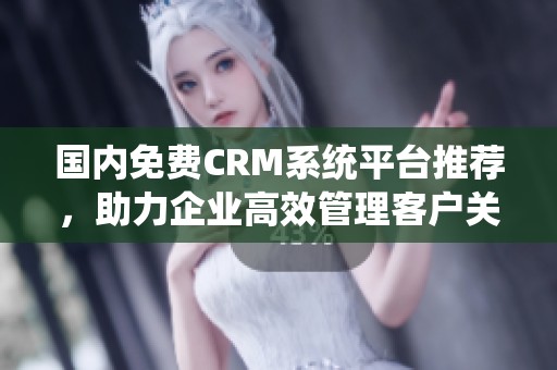 国内免费CRM系统平台推荐，助力企业高效管理客户关系