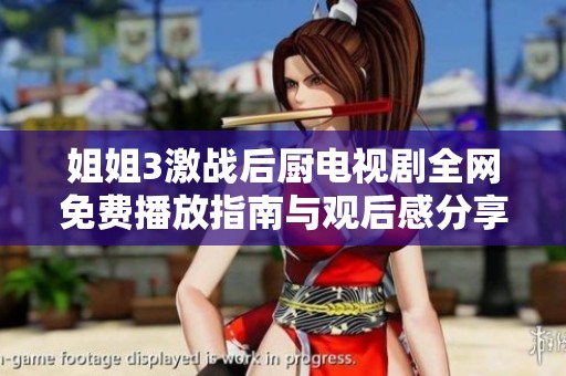 姐姐3激战后厨电视剧全网免费播放指南与观后感分享
